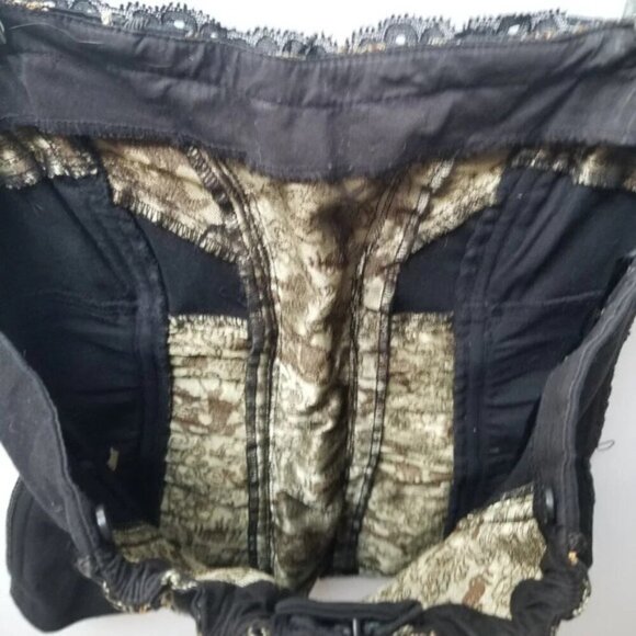 Tripp NYC Daang Goodman Rare Lace Up Corset Top Lace Black Floral S - Picture 9 of 12